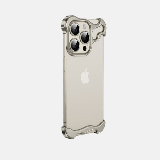 iPhone 15 Pro Back Cover / Luxury Titanium Bumper Protection With Camera Ring