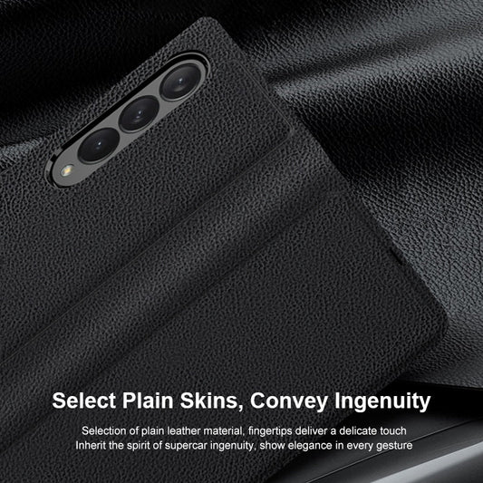 Samsung Galaxy Z Fold 3 Back Cover / Leather Foldable Flip Cases