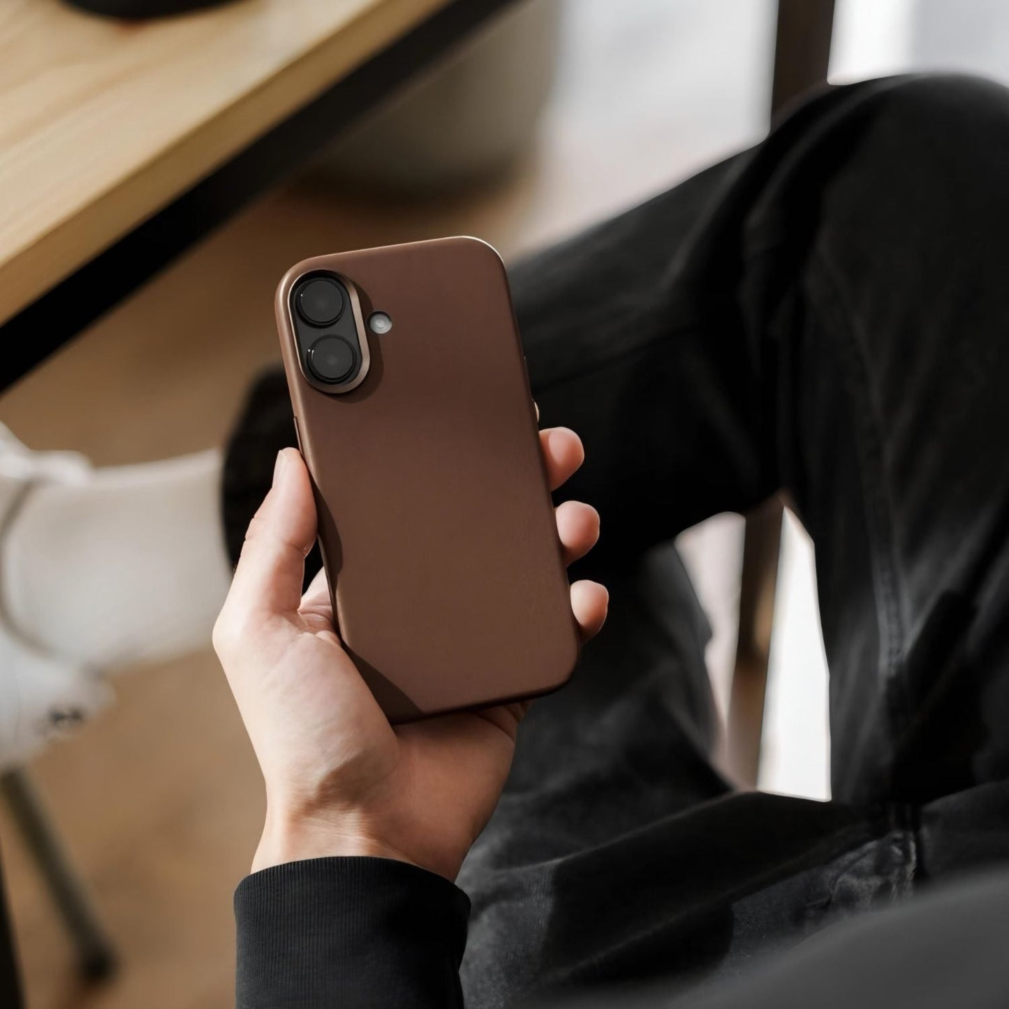 iPhone 16 Pro Back Cover / Vegan Leather Case