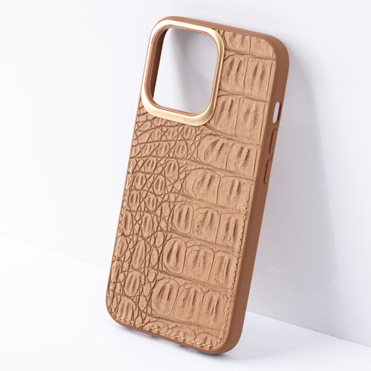 iPhone 13 Pro Back Cover / Croco Dirty Series Genuine Leather Case