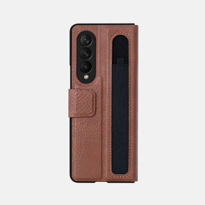 Samsung Galaxy Z Fold 3 Back Cover / Genuine Leather Case Case Nillkin