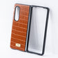 Samsung Galaxy Z Fold 3 Back Cover / Croco Series Leather Case