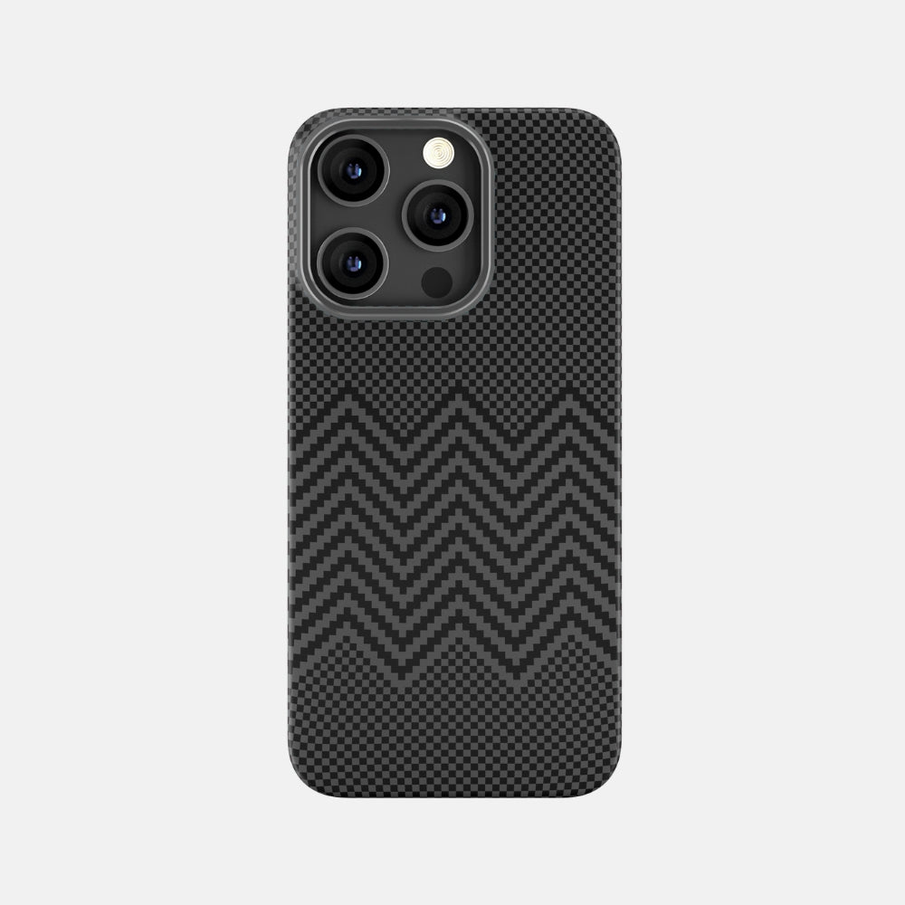 iPhone 15 ProMax Aramid Fiber Case with 3D Weaving Pattern