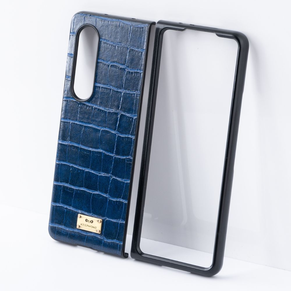 Samsung Galaxy Z Fold 3 Back Cover / Croco Series Leather Case