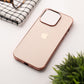 iPhone 14 ProMax Back Cover / Luxury Matte Silicone Case Chrome Sided