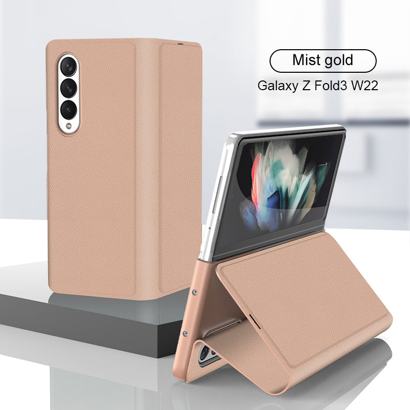 Samsung Galaxy Z Fold 3 Back Cover / Leather Foldable Flip Cases