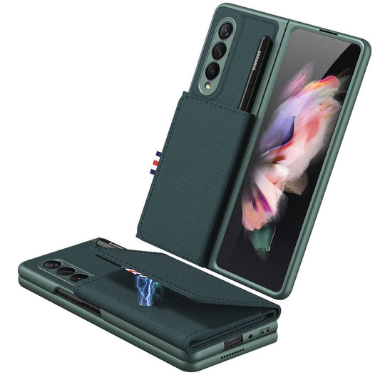 Samsung Galaxy Z Fold 3 Back Cover / Luxury Flip Case With Card Holder