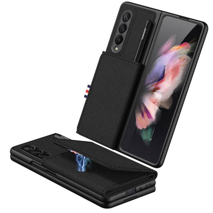 Samsung Galaxy Z Fold 3 Back Cover / Luxury Flip Case With Card Holder