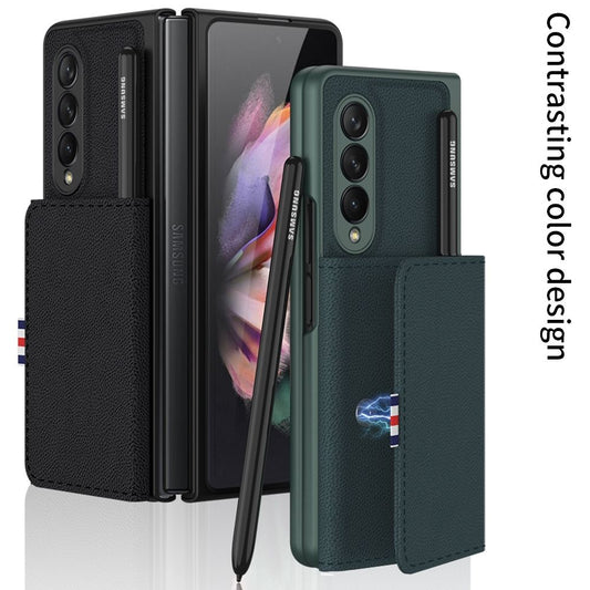 Samsung Galaxy Z Fold 3 Back Cover / Luxury Flip Case With Card Holder