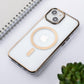 iPhone 14 Plus Back Cover / Clear Magsafe Case With Chrome Sides