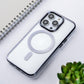 iPhone 14 ProMax Back Cover / Clear Magsafe Case With Chrome Sides