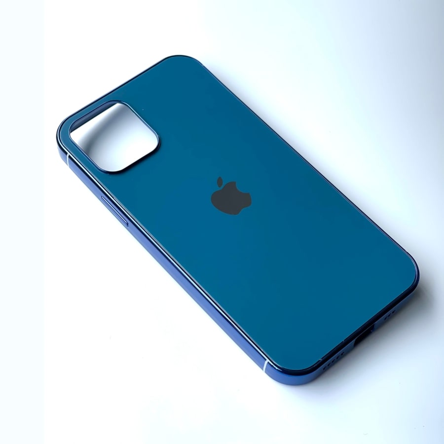 iPhone 12 Mini Back Cover / Matte Silicone My case With Chrome Sides